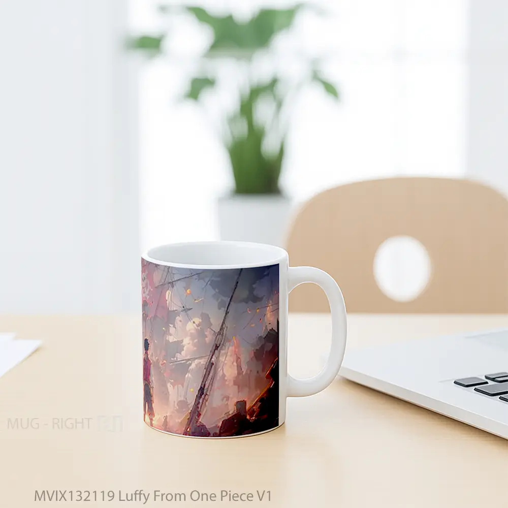 Mug Luffy From One Piece V1 Cangkir Anime - All-side / Desain