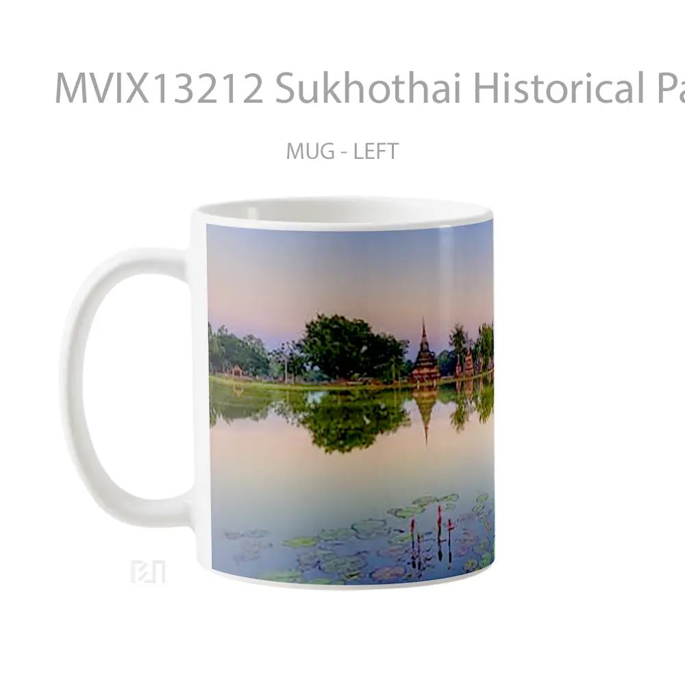 Mug Sukhothai Historical Park In Thailand Gelas Keramik Unik - All-side / Desain