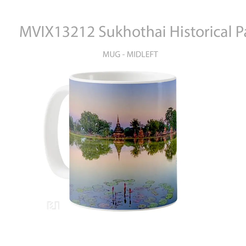 Mug Sukhothai Historical Park In Thailand Gelas Keramik Unik - All-side / Desain