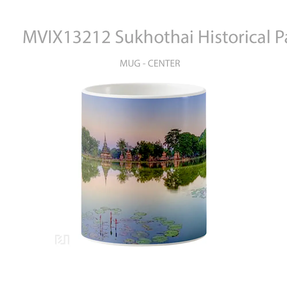 Mug Sukhothai Historical Park In Thailand Gelas Keramik Unik