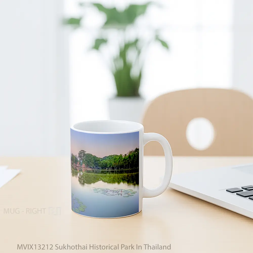 Mug Sukhothai Historical Park In Thailand Gelas Keramik Unik - All-side / Desain
