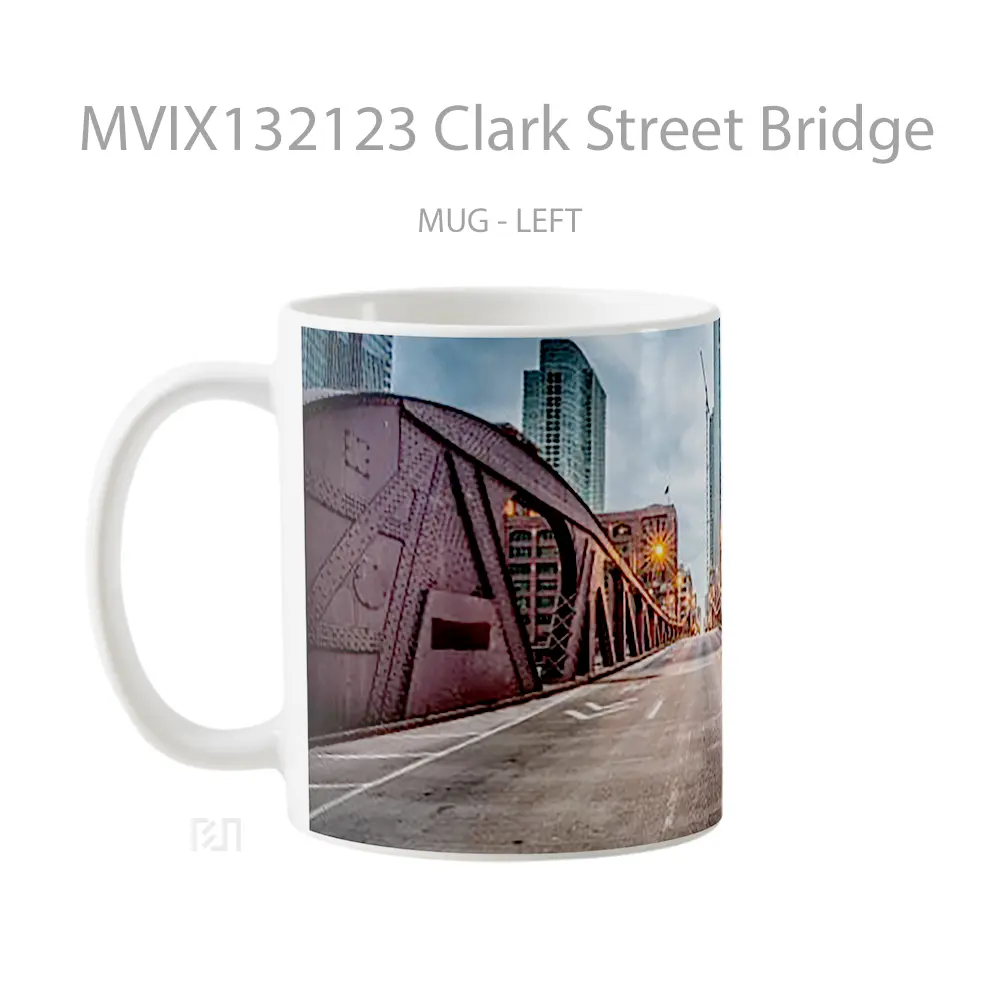 Mug Clark Street Bridge Gelas Keramik Unik - All-side / Desain