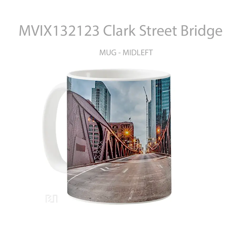 Mug Clark Street Bridge Gelas Keramik Unik - All-side / Desain