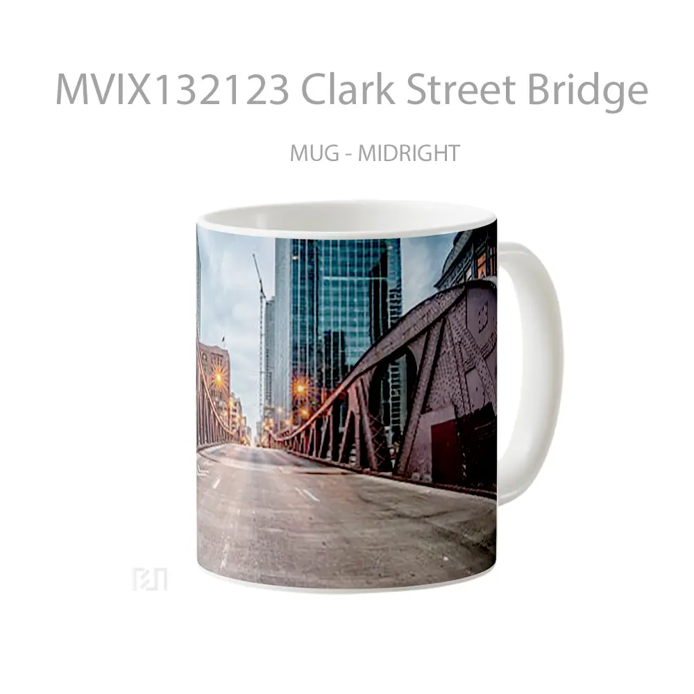 Mug Clark Street Bridge Gelas Keramik Unik - All-side / Desain