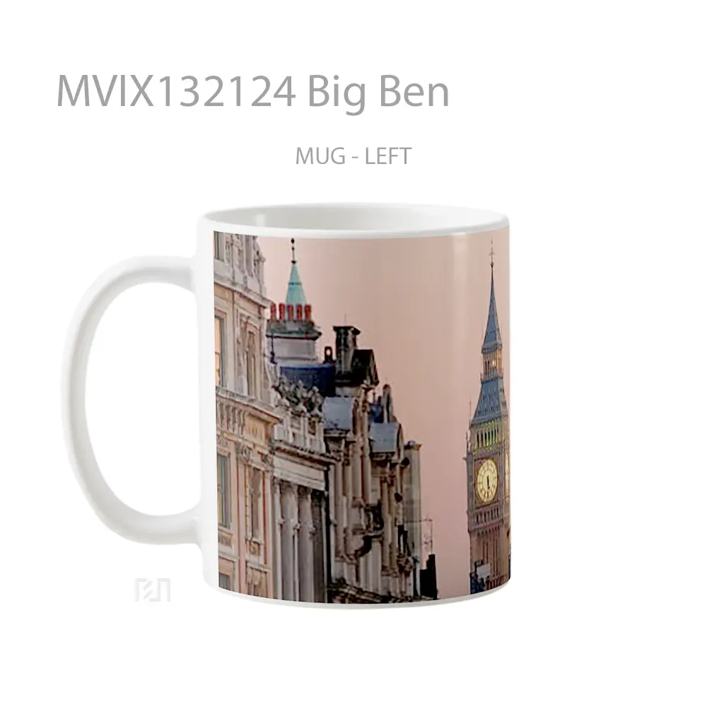 Mug Big Ben Gelas Keramik Unik - All-side / Desain