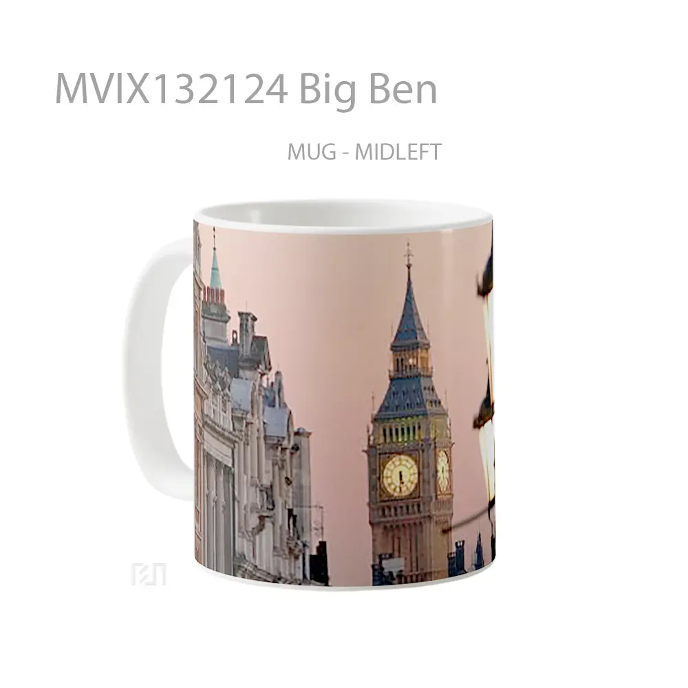 Mug Big Ben Gelas Keramik Unik - All-side / Desain