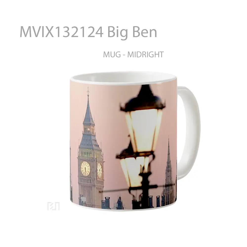 Mug Big Ben Gelas Keramik Unik - All-side / Desain