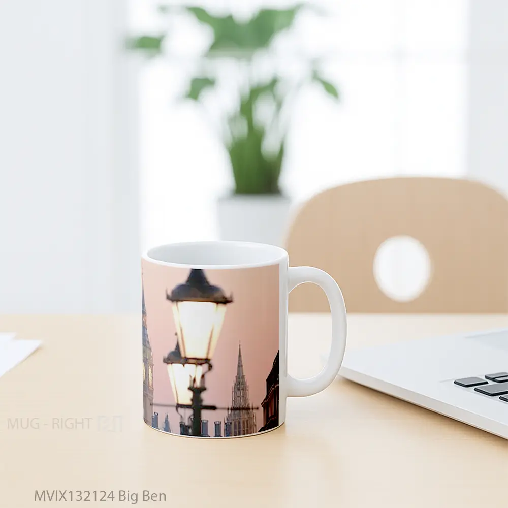 Mug Big Ben Gelas Keramik Unik - All-side / Desain