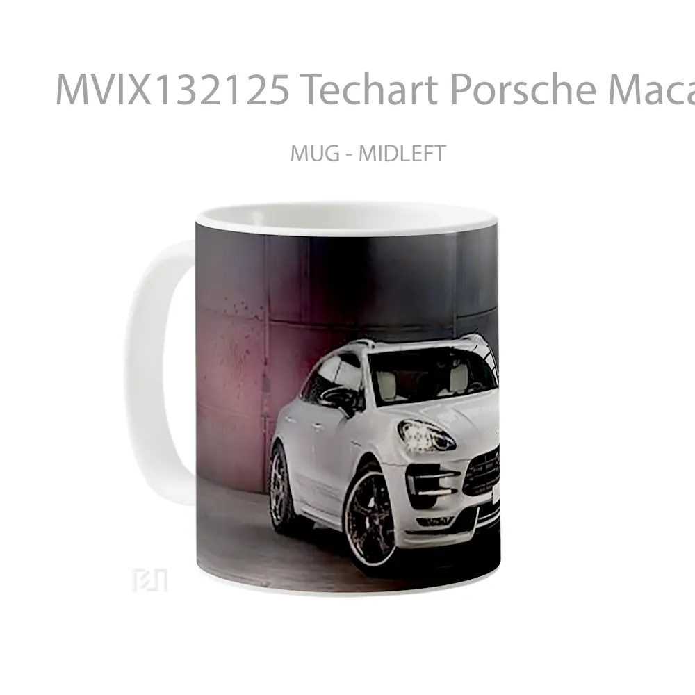 Mug Techart Porsche Macan Cangkir Mobil - All-side / Desain