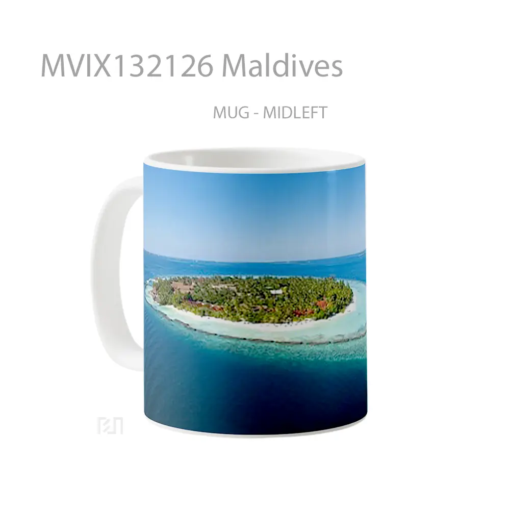 Mug Maldives Gelas Keramik Unik - All-side / Desain