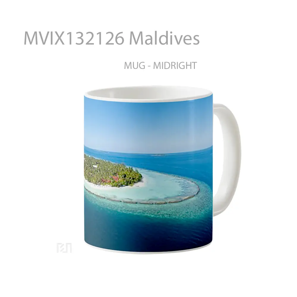 Mug Maldives Gelas Keramik Unik - All-side / Desain