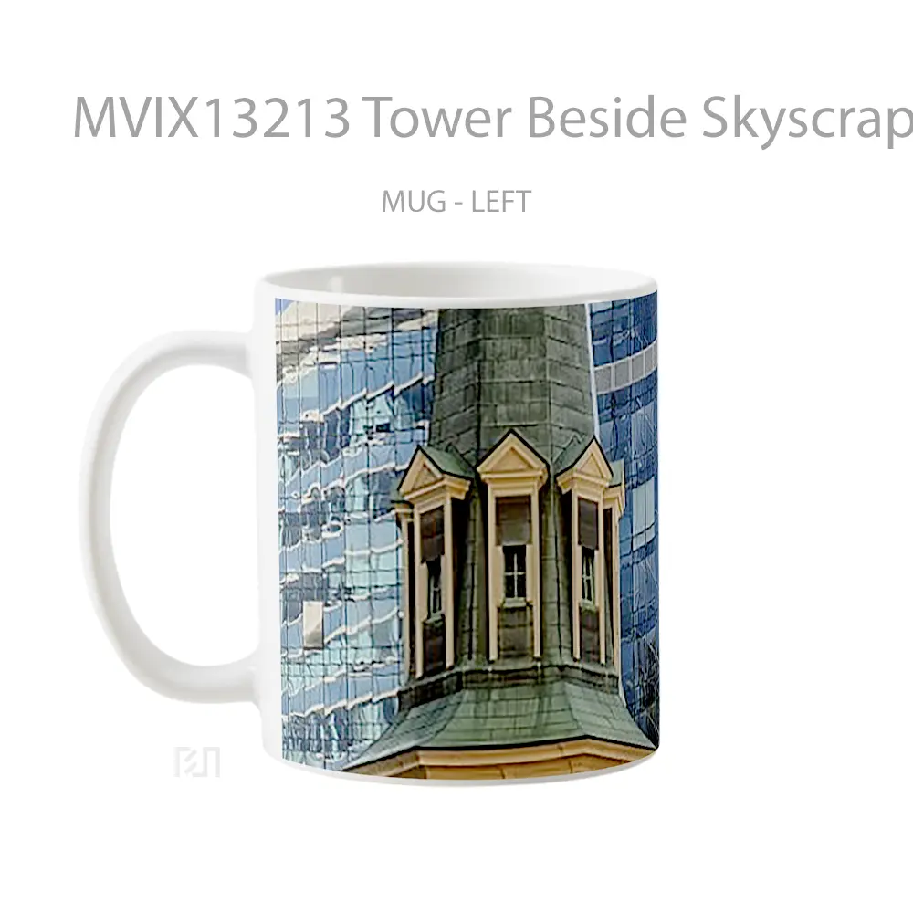 Mug Tower Beside Skyscraper Gelas Keramik Unik - All-side / Desain