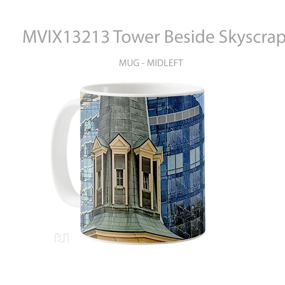 Mug Tower Beside Skyscraper Gelas Keramik Unik - All-side / Desain