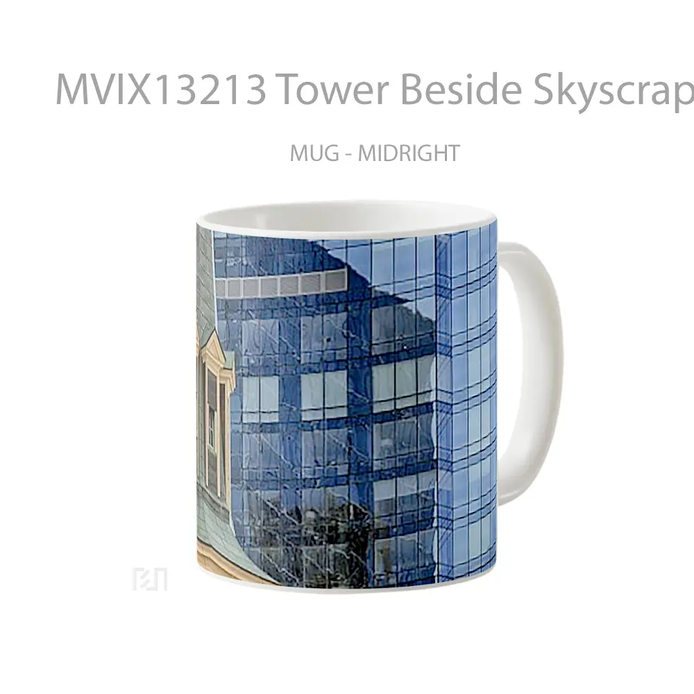 Mug Tower Beside Skyscraper Gelas Keramik Unik - All-side / Desain