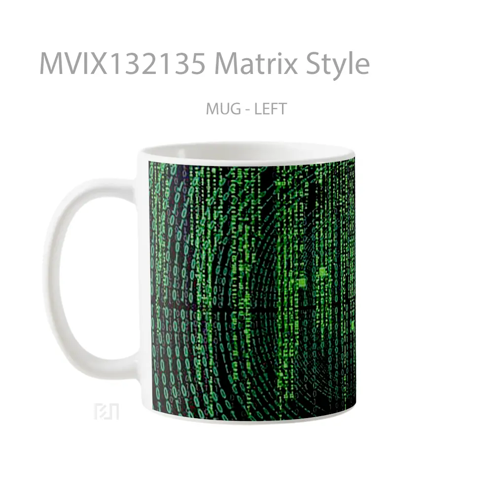 Mug Matrix Style Gelas Film - All-side / Desain