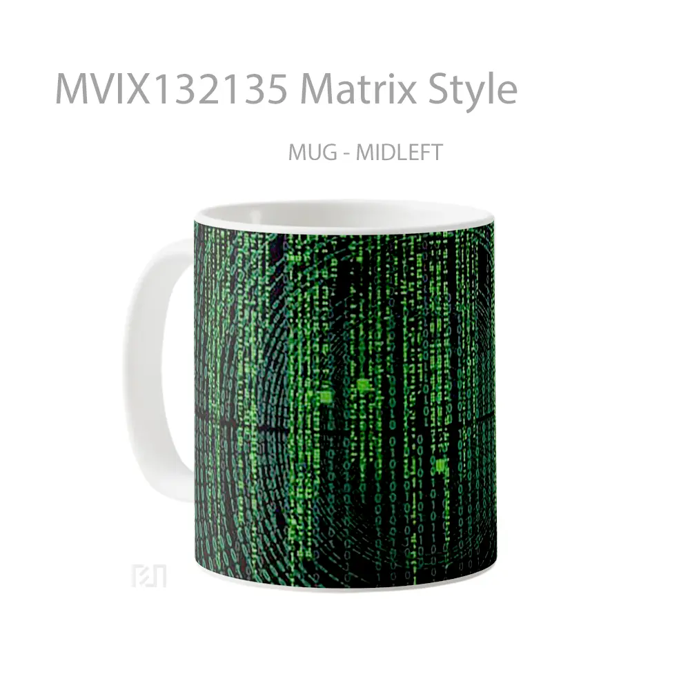 Mug Matrix Style Gelas Film - All-side / Desain