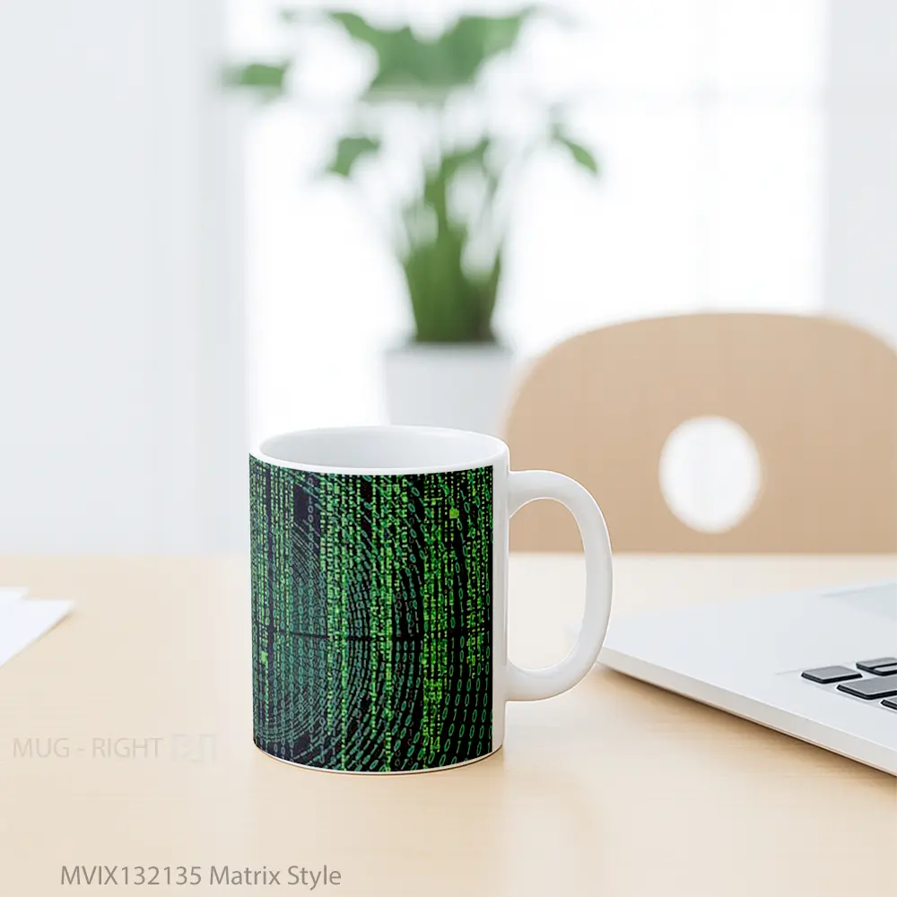 Mug Matrix Style Gelas Film - All-side / Desain