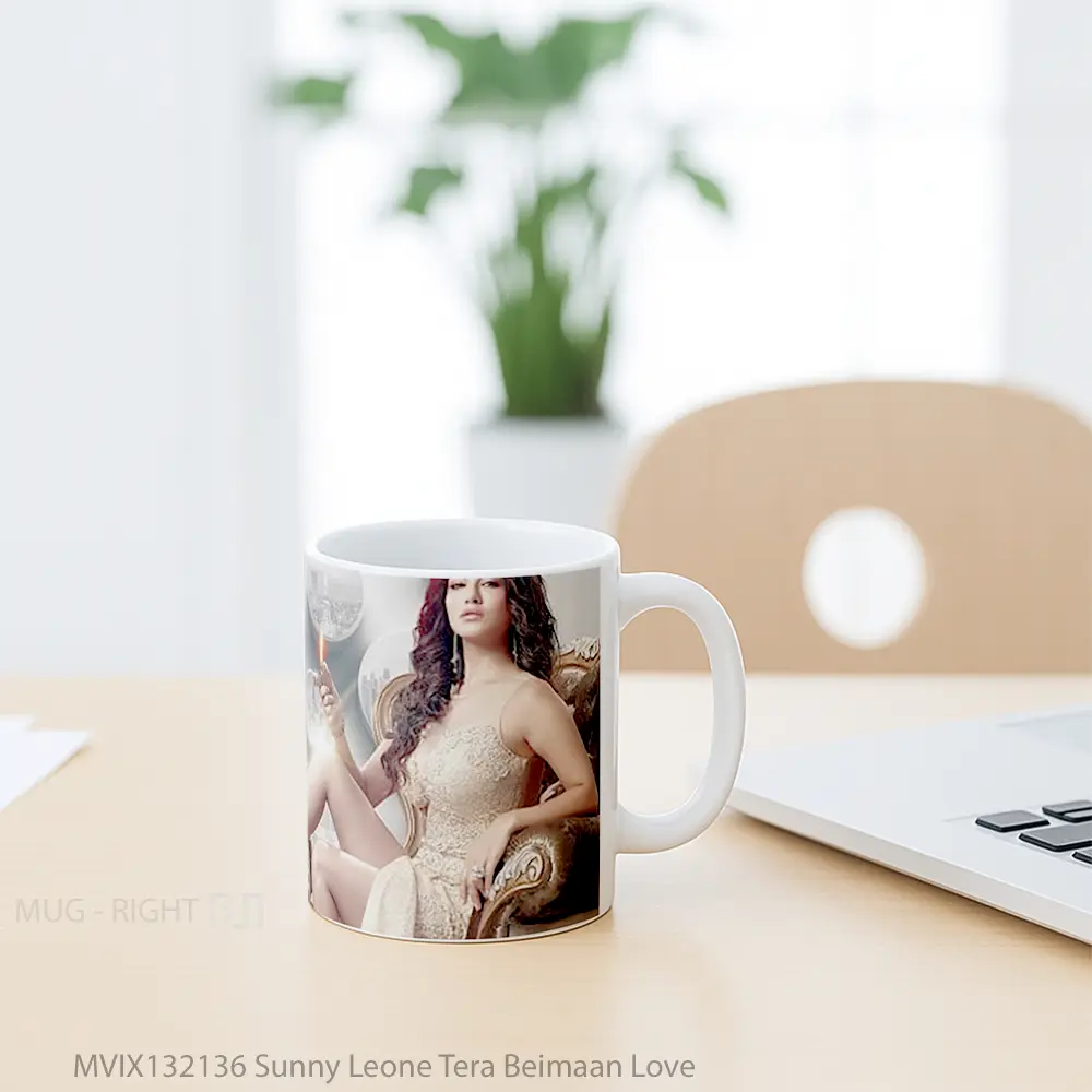 Mug Sunny Leone Tera Beimaan Love Gelas Keramik Unik - All-side / Desain