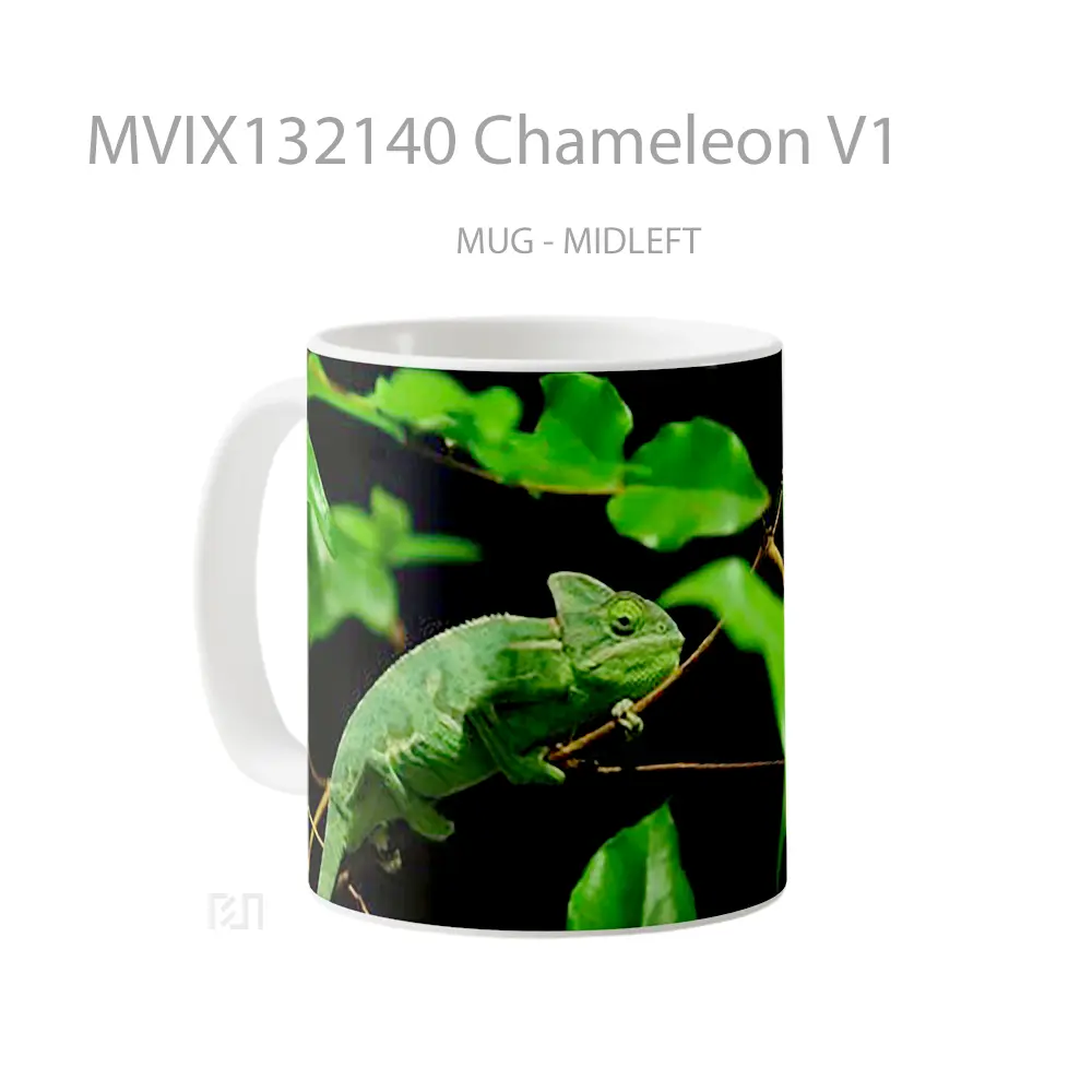 Mug Chameleon V1 Gelas Keramik Unik - All-side / Desain