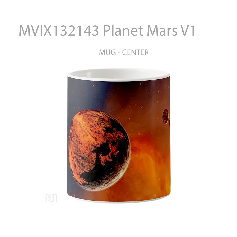 Mug Planet Mars V1 Gelas Astronomi