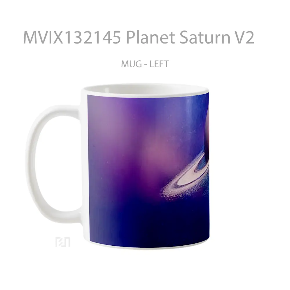 Mug Planet Saturn V2 Gelas Astronomi - All-side / Desain