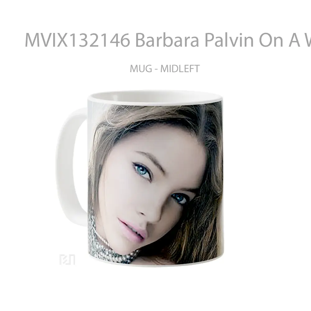 Mug Barbara Palvin On A White Background Gelas Keramik Unik - All-side / Desain
