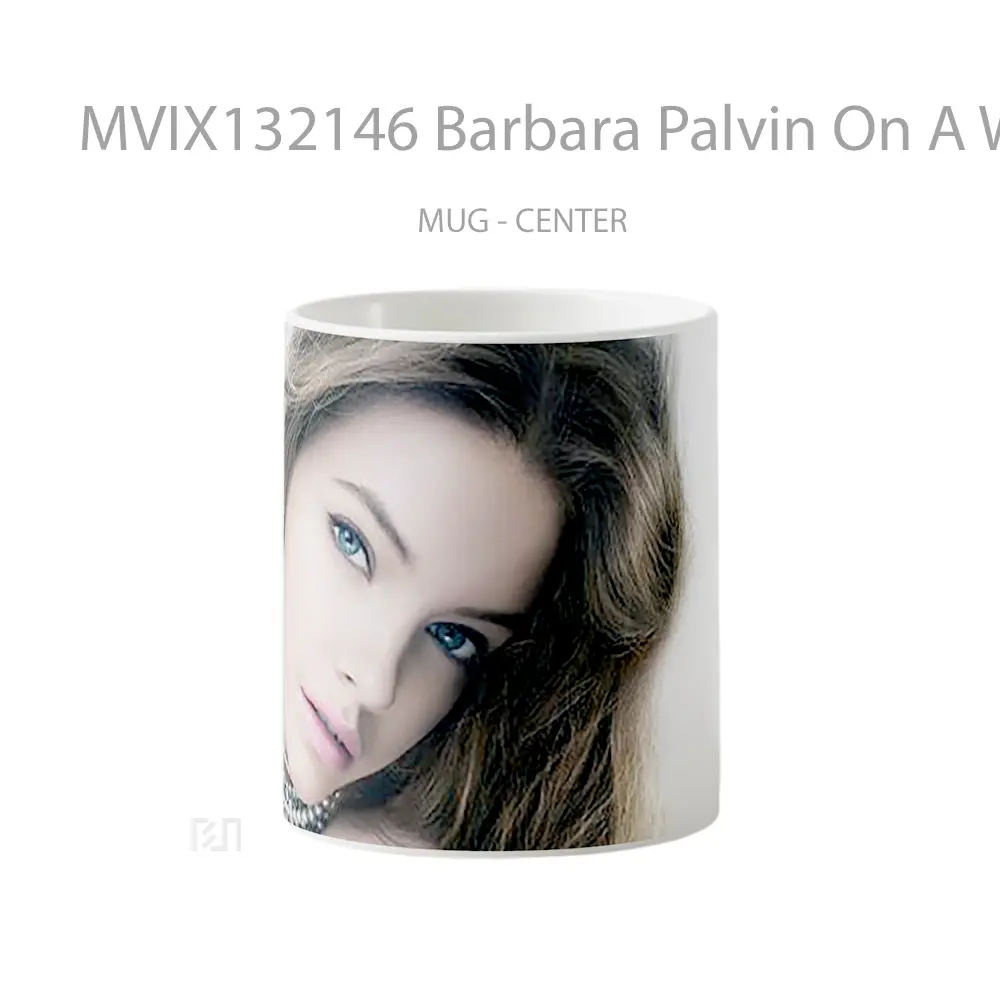 Mug Barbara Palvin On A White Background Gelas Keramik Unik