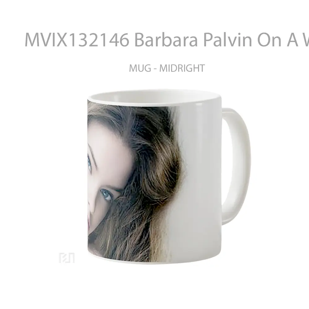 Mug Barbara Palvin On A White Background Gelas Keramik Unik - All-side / Desain
