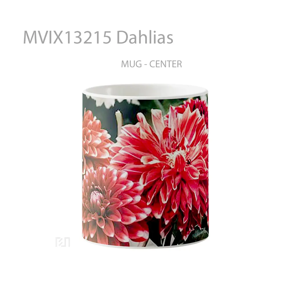 Mug Dahlias Gelas Keramik Unik