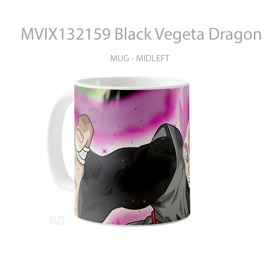 Mug Black Vegeta Dragon Ball Super Cangkir Anime - All-side / Desain