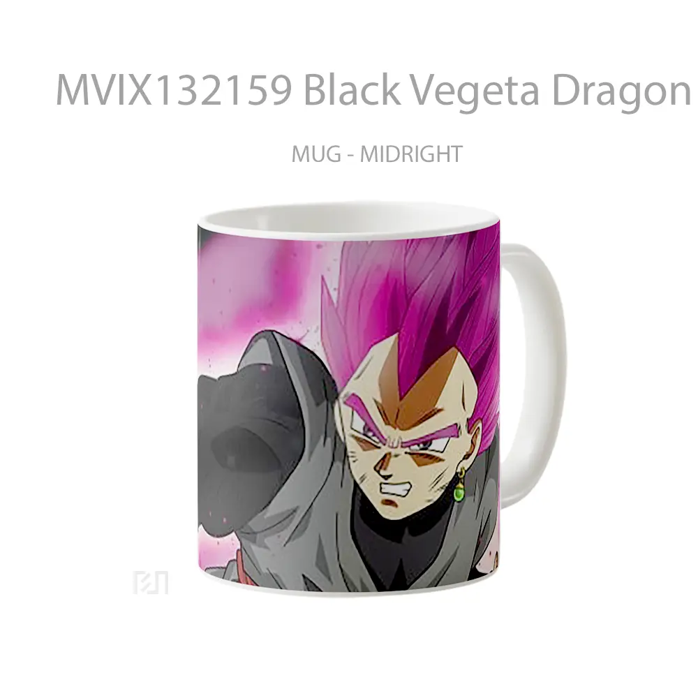 Mug Black Vegeta Dragon Ball Super Cangkir Anime - All-side / Desain