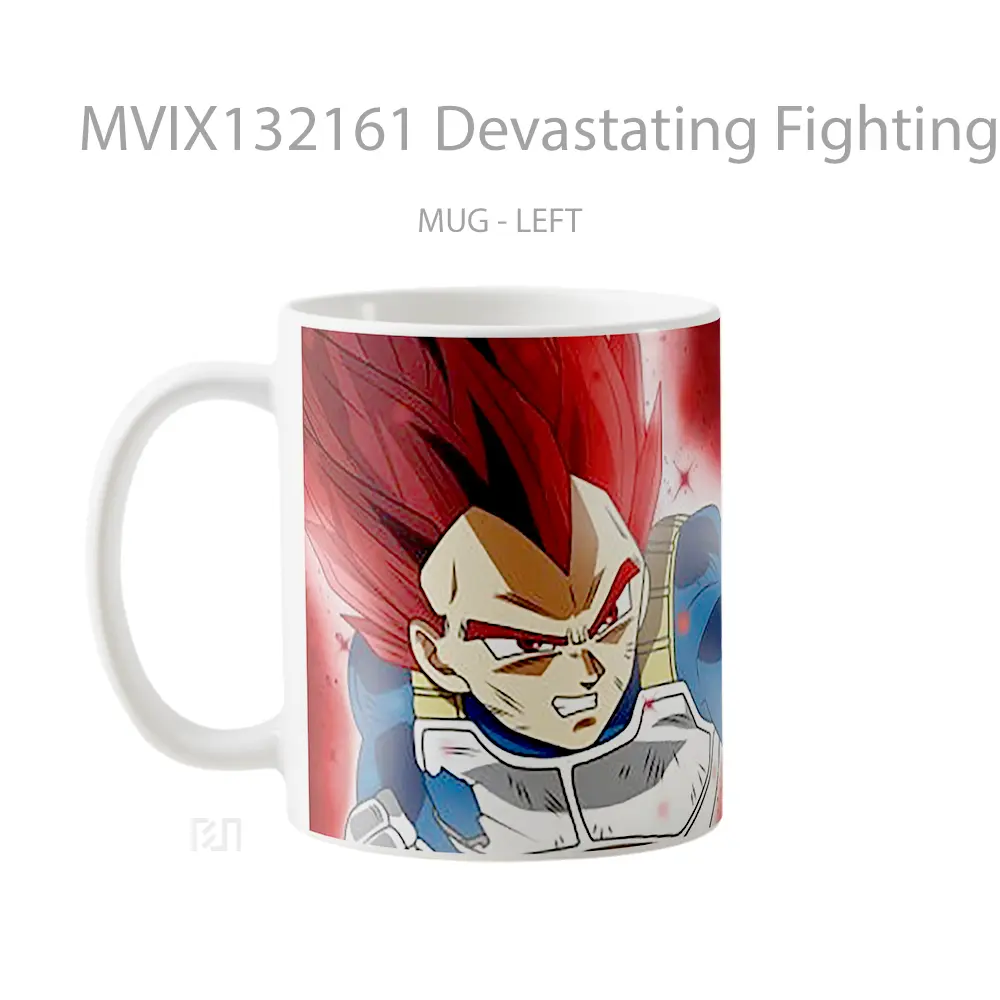 Mug Devastating Fighting Spirit Of God Super Saiyan God Vegeta Gelas Keramik Unik - All-side / Desain