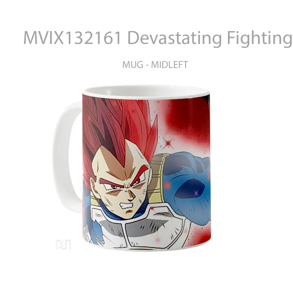 Mug Devastating Fighting Spirit Of God Super Saiyan God Vegeta Gelas Keramik Unik - All-side / Desain
