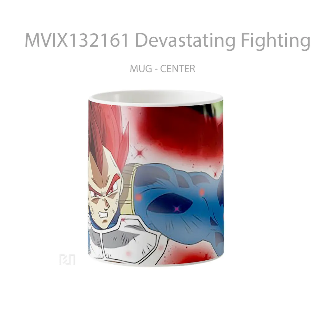 Mug Devastating Fighting Spirit Of God Super Saiyan God Vegeta Gelas Keramik Unik