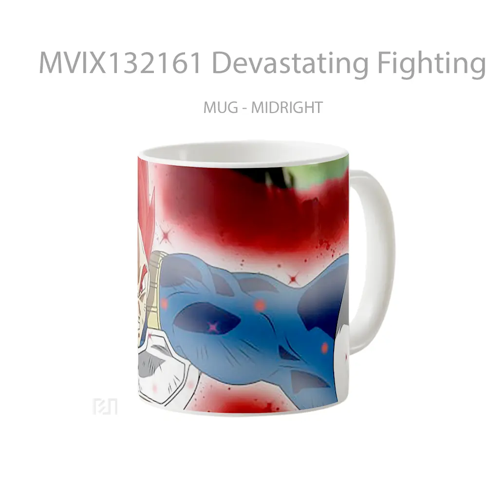 Mug Devastating Fighting Spirit Of God Super Saiyan God Vegeta Gelas Keramik Unik - All-side / Desain