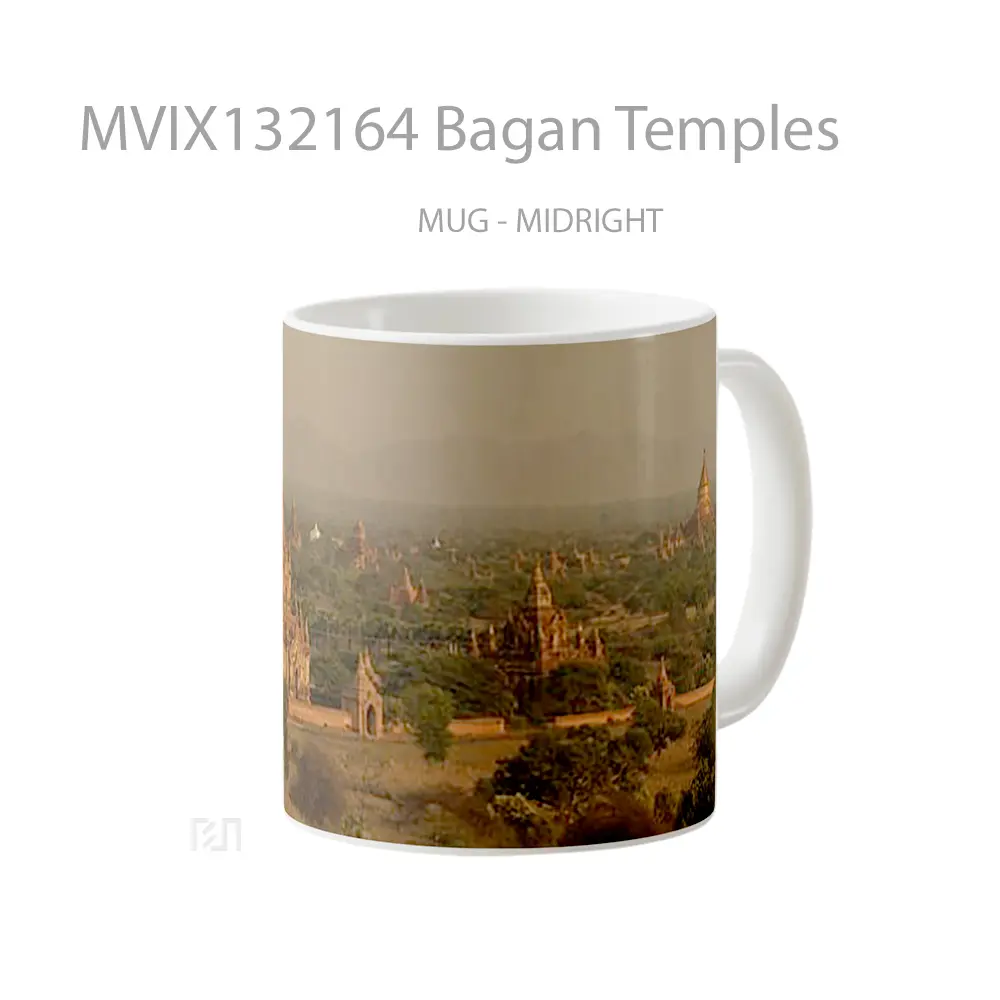 Mug Bagan Temples Gelas Keramik Unik - All-side / Desain