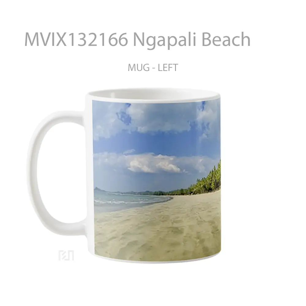 Mug Ngapali Beach Gelas Pemandangan Alam - All-side / Desain