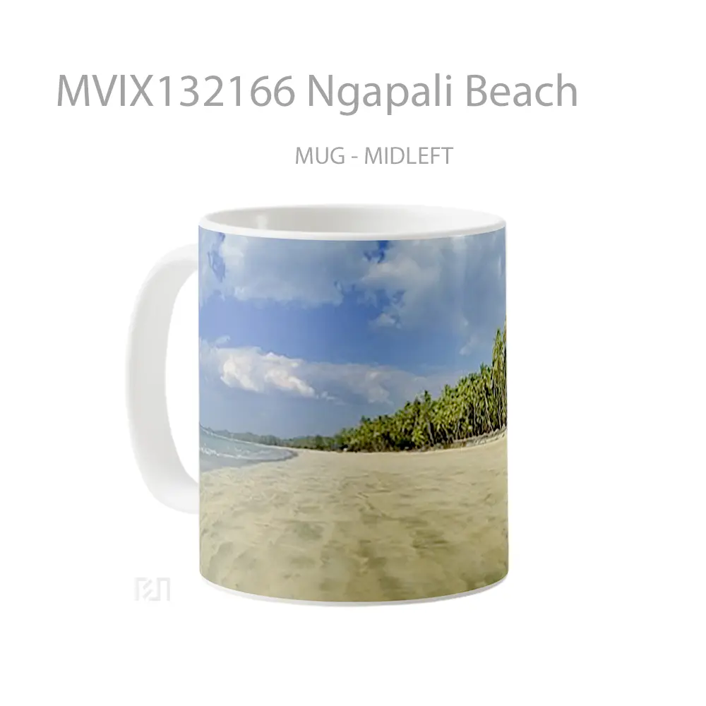 Mug Ngapali Beach Gelas Pemandangan Alam - All-side / Desain
