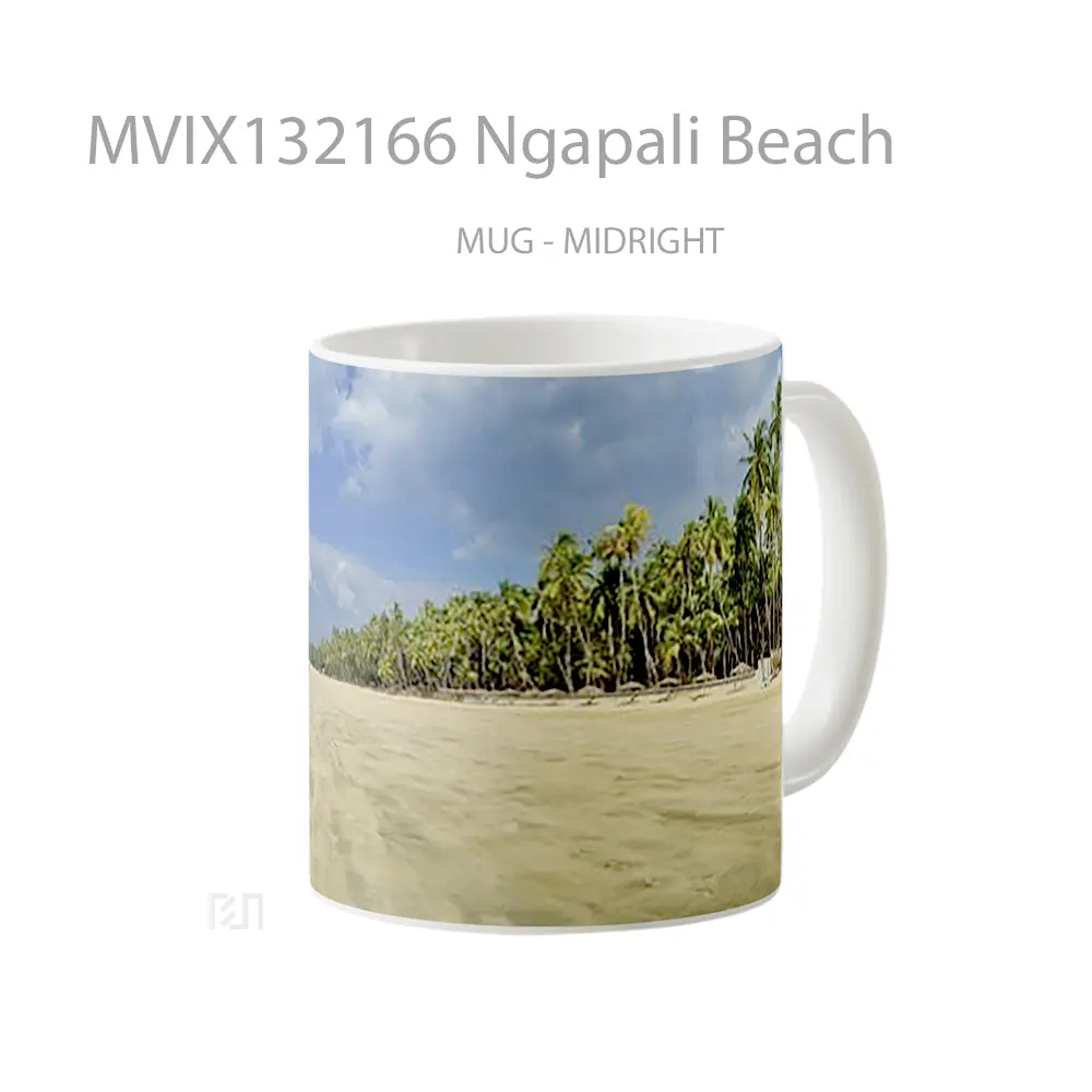 Mug Ngapali Beach Gelas Pemandangan Alam - All-side / Desain