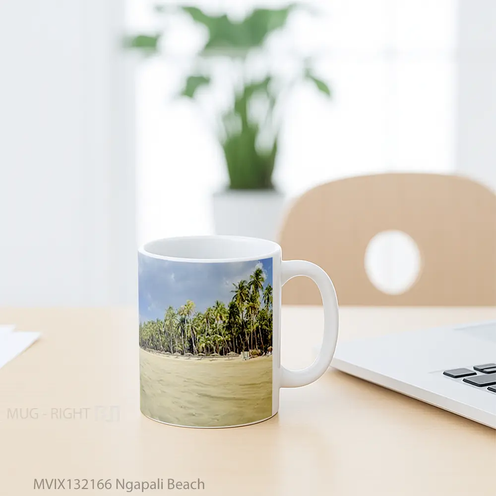 Mug Ngapali Beach Gelas Pemandangan Alam - All-side / Desain