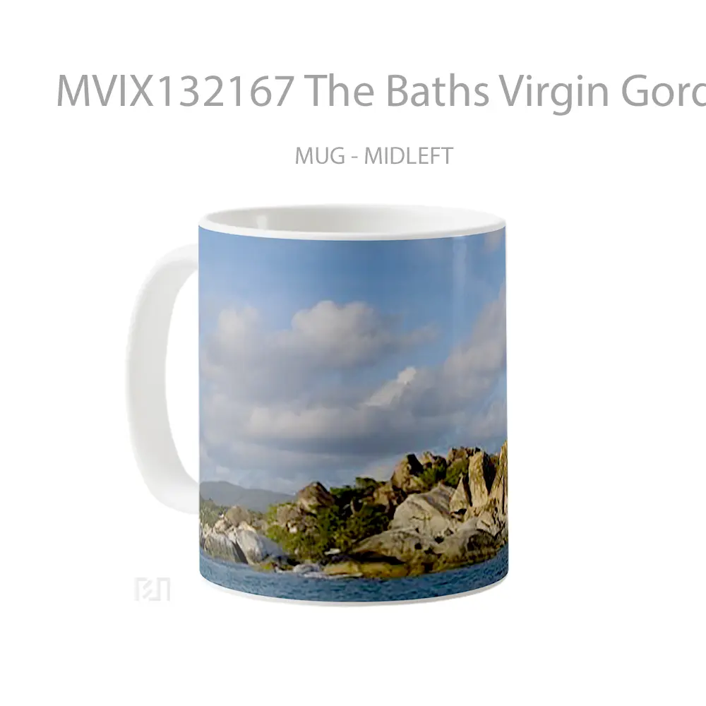 Mug The Baths Virgin Gorda Gelas Keramik Unik - All-side / Desain