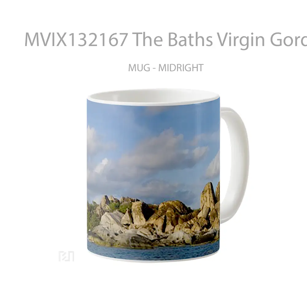 Mug The Baths Virgin Gorda Gelas Keramik Unik - All-side / Desain