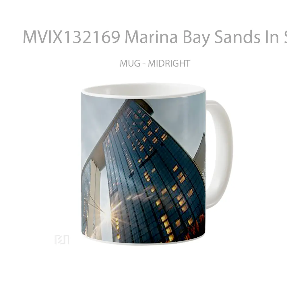 Mug Marina Bay Sands In Singapore V2 Gelas Keramik Unik - All-side / Desain