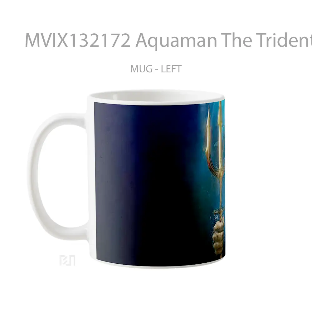 Mug Aquaman The Trident Of Neptune Gelas Superhero - All-side / Desain