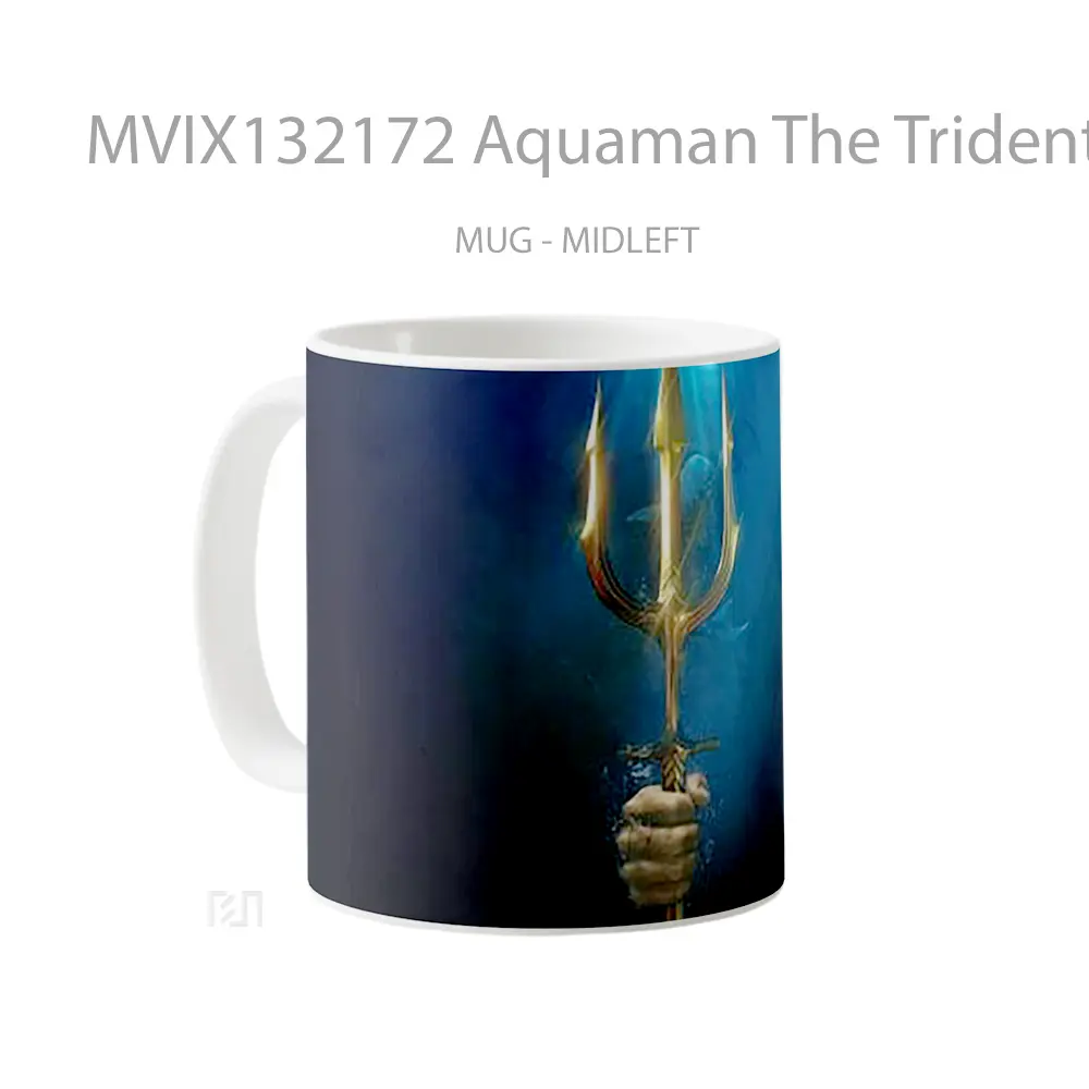 Mug Aquaman The Trident Of Neptune Gelas Superhero - All-side / Desain