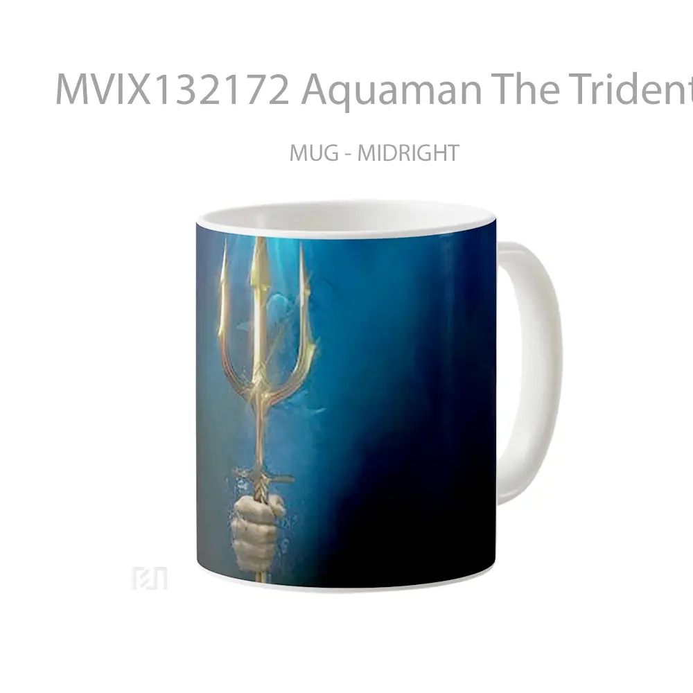 Mug Aquaman The Trident Of Neptune Gelas Superhero - All-side / Desain