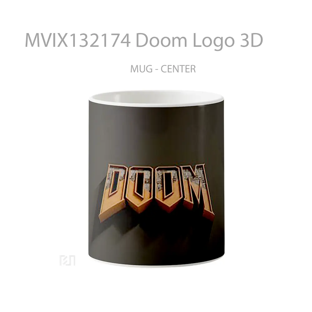 Mug Doom Logo 3D Gelas Keramik Unik