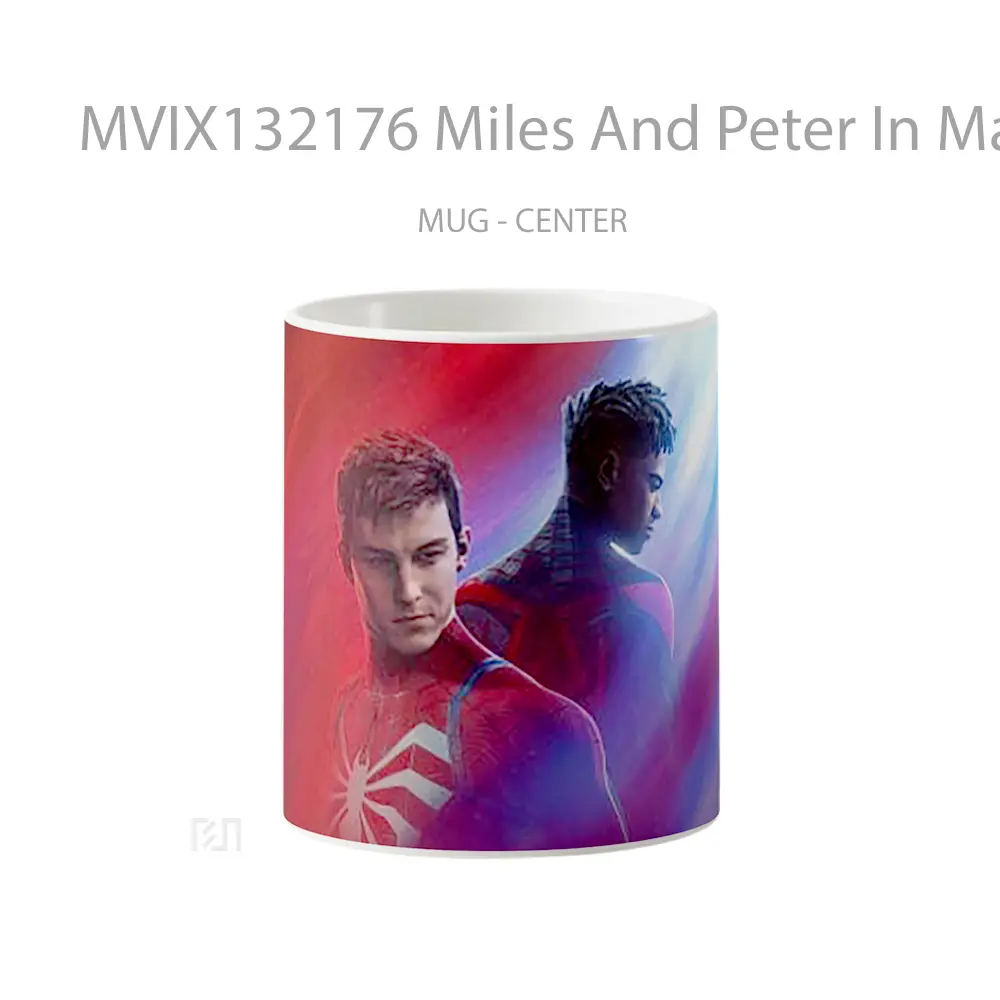 Mug Miles And Peter In Marvels Spider Man 2 Gelas Superhero