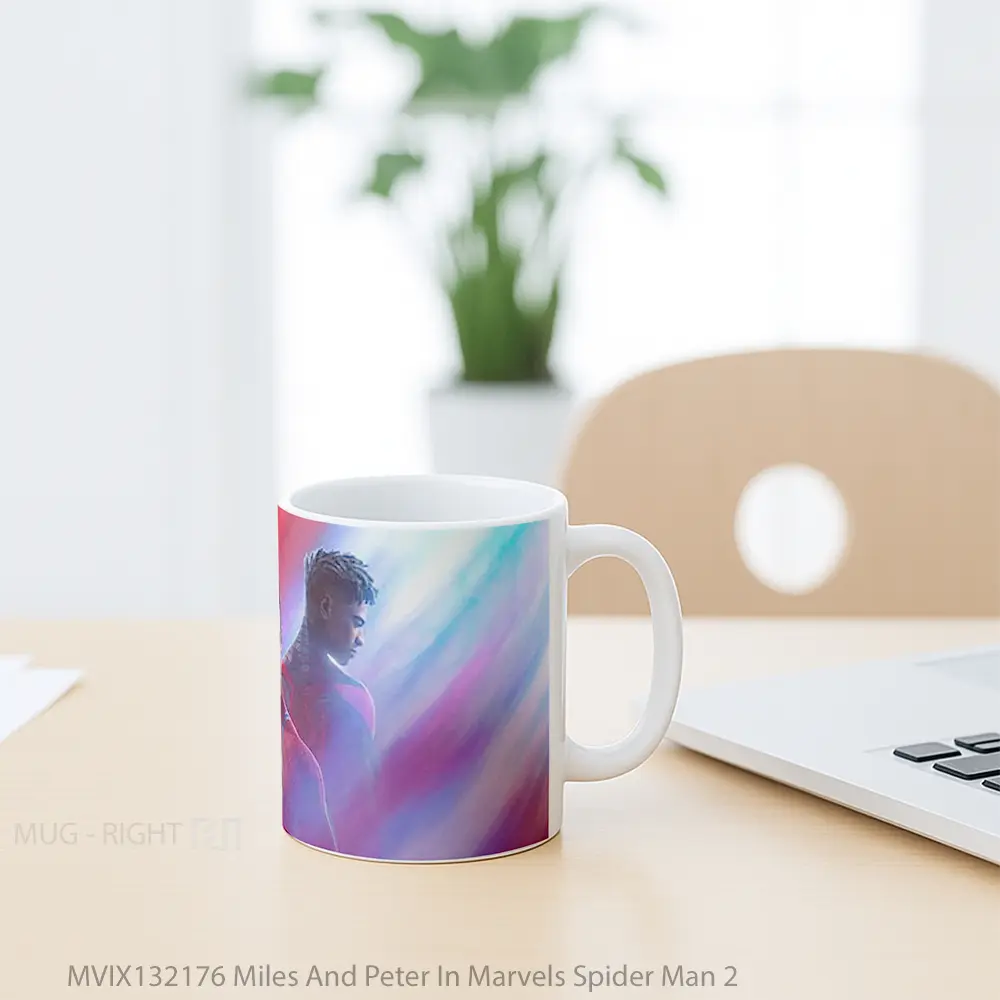Mug Miles And Peter In Marvels Spider Man 2 Gelas Superhero - All-side / Desain