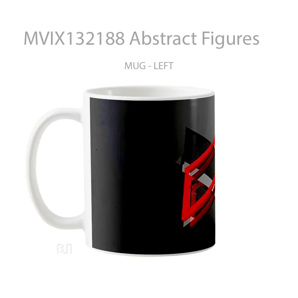Mug Abstract Figures Gelas Seni Modern - All-side / Desain